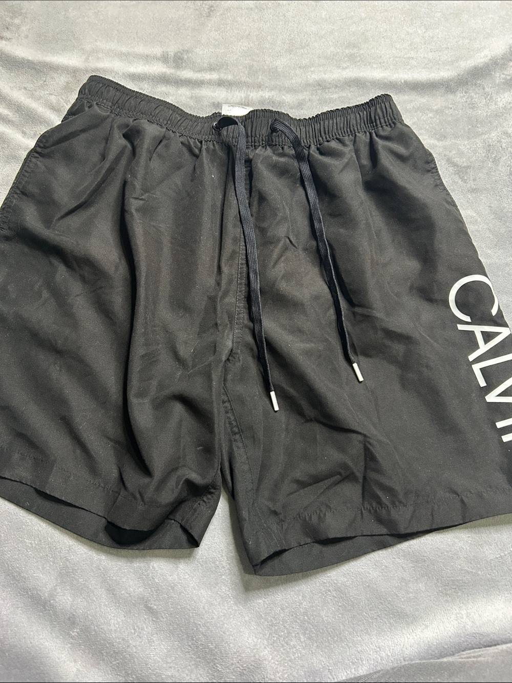 Calvin Klein Black Logo Swim Trunks